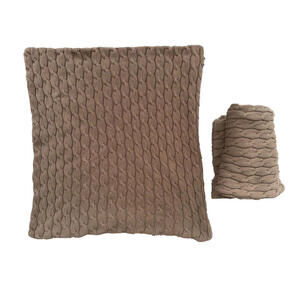 2 Restoration Hardware  Cable Knit Pillow Case Cover 23" X 23 Brown Cotton Pair